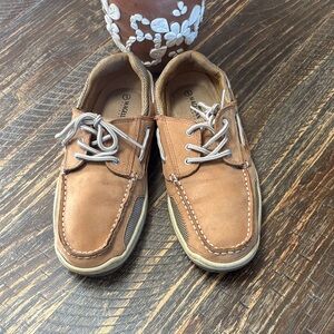 MAGELLAN OUTDOORS Leather Boat Moc Shoes- Casual Comfort Lace-up Loafers Size 9